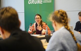 Claudia Maicher diskutiert im Fachgespräch Kulturraumgesetz